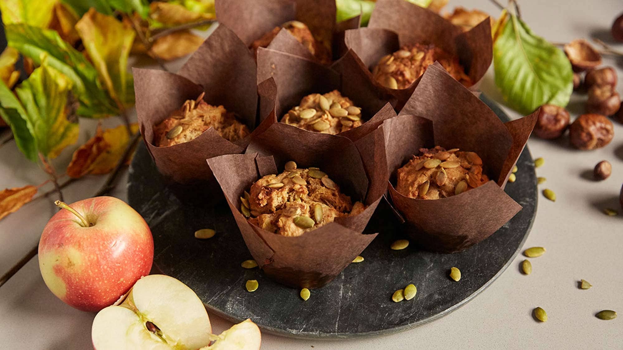 Apple, Pumpkin Seed & Peanut Butter Muffins Dessert Recipes