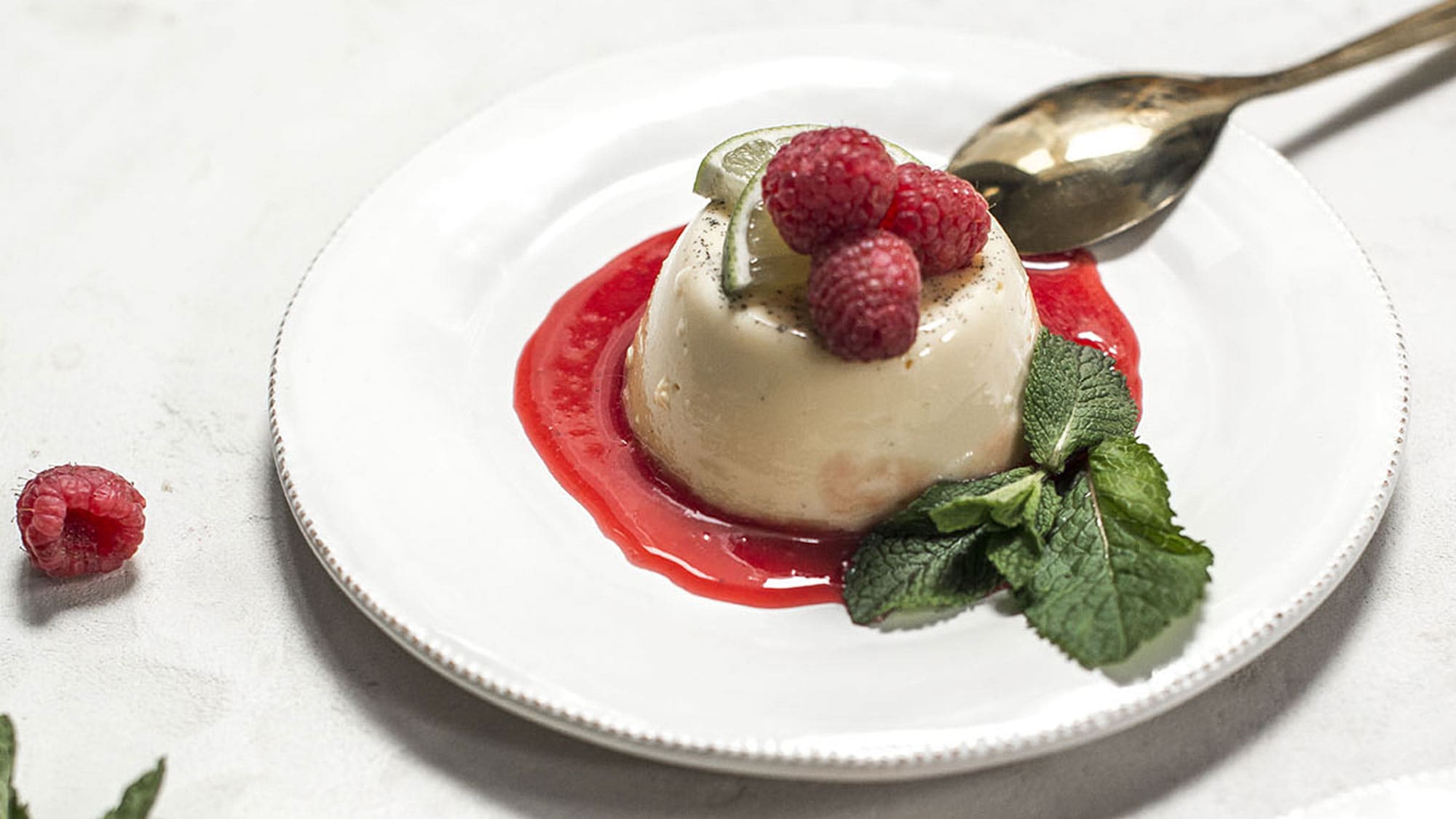 Baked Lime Mousse with Raspberry Coulis Dessert Recipes