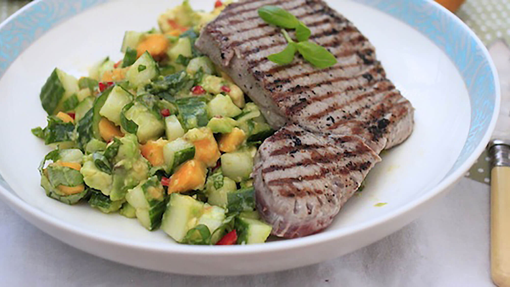 Tuna Steak with Mango Salsa Main Meals At Home